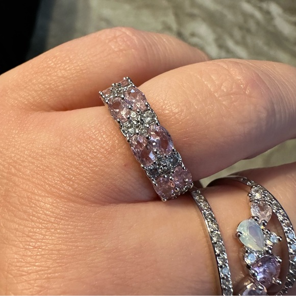 Bomb party RBP7767 rose quartz cubic zirconia ring! Size 7 - Picture 2 of 7